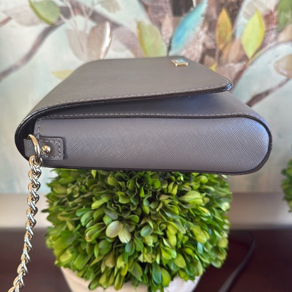 KATE SPADE♠️New York "Alek" TIDEN PLACE🩶CLIFF GREY🩶SAFFIANO LEATHER BAG🌟EUC🌟 - Picture 11 of 17